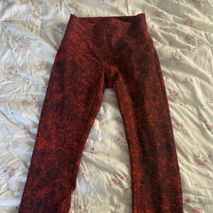 Lululemon Athletica Red and Black Leggings